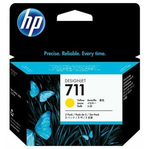 HP 711 Trojbalení žluté inkoustové kazety DesignJet, 29 ml CZ136A obraz