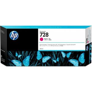 HP Purpurová inkoustová kazeta DesignJet 728, 300 ml F9K16A obraz