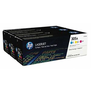 HP 305A Trojbalení originálních tonerových kazet – CF370AM obraz