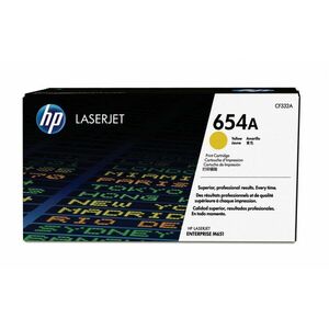 HP 654A Žlutá originální tonerová kazeta LaserJet CF332A obraz