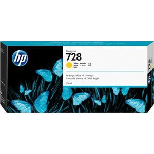 HP Žlutá inkoustová kazeta DesignJet 728, 300 ml F9K15A obraz