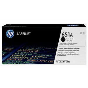 HP 651A Černá originální tonerová kazeta LaserJet CE340A obraz