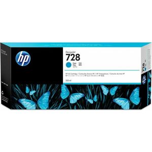 HP Azurová inkoustová kazeta DesignJet 728, 300 ml F9K17A obraz