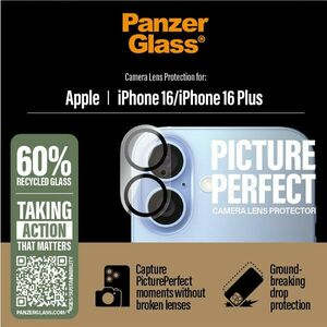 PanzerGlass Ochranný kryt objektívu fotoaparátu Hoops pre Apple iPhone 16/16 Plus, čierna obraz