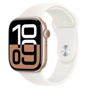 Apple Watch Series 10 GPS + Cellular 46mm Ružovo zlaté hliníkové so svetlo rumenným športovým remienkom - M/L obraz