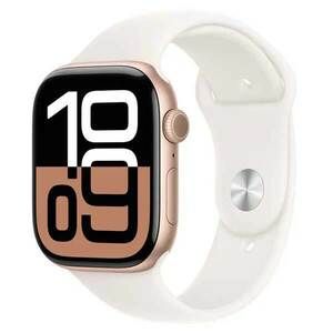 Apple Watch Series 10 GPS 46mm Ružovo zlaté hliníkové so svetlo rumenným športovým remienkom - M/L obraz