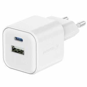 SWISTEN sieťový adaptér GaN 1x USB-C 20 W PD + 1x USB-A 18 W QC, biely obraz