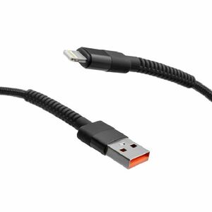 MobilNET Dátový a nabíjací kábel USB/Lightning, 3A, 2m, čierny obraz