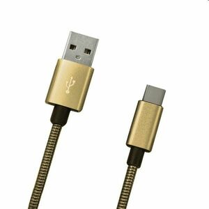 MobilNET Dátový a nabíjací kábel USB/USB-C, 2A, 1m, zlatý obraz