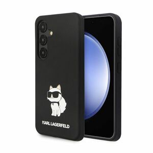 Zadný kryt Karl Lagerfeld Liquid Silicone Choupette NFT pre Samsung Galaxy S24, čierny obraz