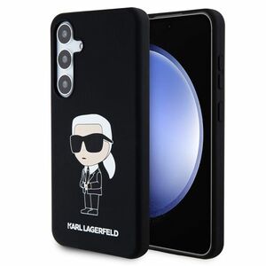 Zadný kryt Karl Lagerfeld Liquid Silicone Ikonik NFT pre Samsung Galaxy S24 Plus, čierny obraz