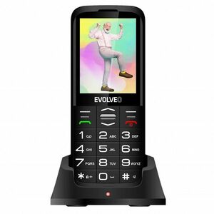 Evolveo EasyPhone XO, mobilný telefón pre seniorov s nabíjacím stojanom, čierny obraz