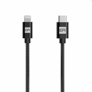 ER POWER Dátový a nabíjací kábel USB-C/Lightning, MFi, 1, 2 m, čierny obraz