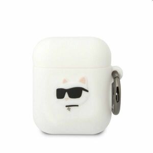 Karl Lagerfeld 3D Logo NFT Choupette Head silikónový obal pre Apple AirPods 1/2, biely obraz