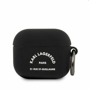 Karl Lagerfeld Rue St Guillaume silikónový obal pre Apple AirPods 3, čierny obraz