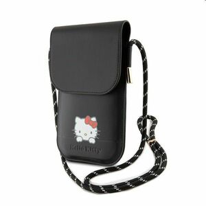 Taška na telefón Hello Kitty PU Daydreaming Logo Leather, čierna obraz