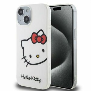 Zadný kryt Hello Kitty IML Head Logo pre Apple iPhone 15, biela obraz