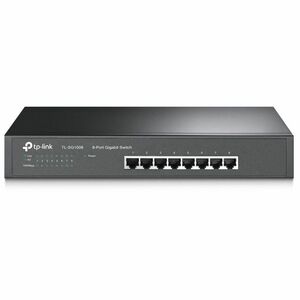 TP-Link TL-SG1008, 8 portov gigabitový stolný/rack sieťový switch, 8x 10/100/1000M RJ45 portov, 13" rack-nastaviteľná, kovový obal obraz