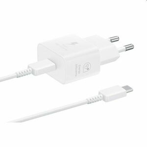 Rýchlonabíjačka Samsung 25 W s USB-C káblom, biela obraz