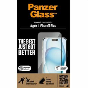 Ochranné sklo PanzerGlass UWF s aplikátorom pre Apple iPhone 15 Plus, čierna obraz