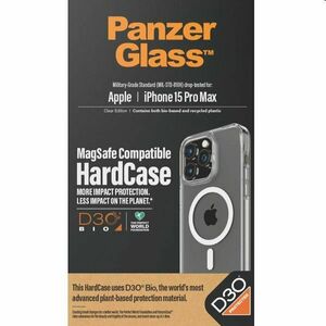 Zadný kryt PanzerGlass HardCase D3O s MagSafe pre Apple iPhone 15 Pro Max, transparentná obraz