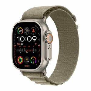 Apple Watch Ultra 2 GPS , 49mm , titánové puzdro s trailovým remienkom zelená/šedá - S/M obraz