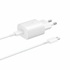 Rýchlonabíjačka Samsung 25 W s USB-C káblom, OOB Bulk, biela obraz