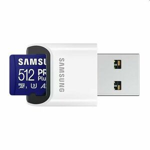 Samsung PRO Plus Micro SDXC 512 GB, USB adaptér obraz