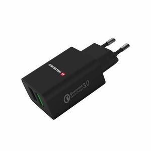 Sieťový Adaptér Swissten 2 x USB QC 3.0 a USB, 23 W, čierna obraz