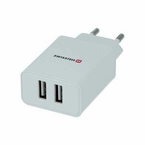 Sieťový Adaptér Swissten Smart IC 2 x USB 2, 1A a Dátový kábel USB / Lightning MFi 1, 2 m, biela obraz