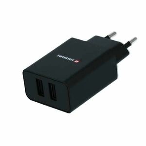 Sieťový Adaptér Swissten Smart IC 2 x USB 2, 1A Power a Dátový kábel USB / Lightning MFi 1, 2 m, čierna obraz