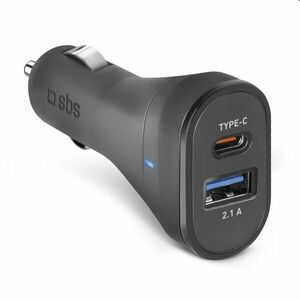 SBS Autoadaptér USB/USB-C, 2, 1 A/3, 1 A, čierna obraz