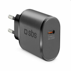 SBS Cestovný adaptér USB-C, 25 W, PD, čierna obraz