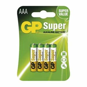 GP alkalická batéria SUPER AAA (LR03) 4BL obraz