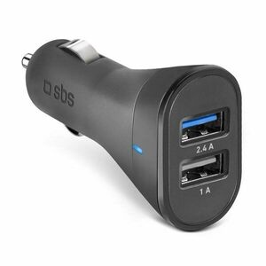 SBS Autoadaptér Mini 2 x USB, 2, 4 A, 12/24 V, čierna obraz