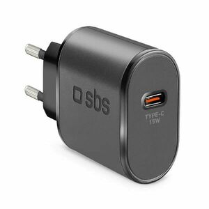 SBS Cestovný adaptér USB-C, AFC, 15 W, čierna obraz