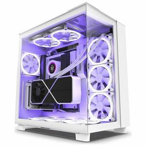 NZXT H9 Elite Dual-chambers PC skrinka, ATX, 3 x RGB 120 mm, 1x 120 mm ventilátor, sklo, biela obraz