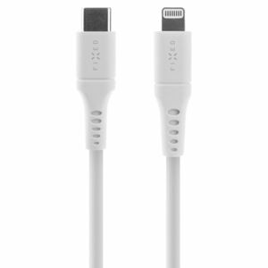 FIXED Dátový a nabíjací Liquid silicone kábel USB-C/Lightning MFi, PD, 0, 5 m, biely obraz