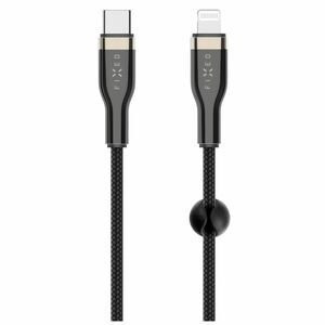 FIXED Dátový a nabíjací opletený kábel USB-C/Lightning MFI, PD, 2 m, čierny obraz