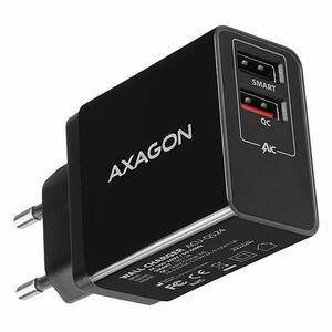 AXAGON ACU-QS24 sieťový adaptér Smart 5 V 1, 2 A + 1x QC3.0, 24 W, čierny obraz