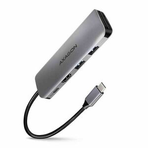 AXAGON HMC-5 2x USB-A, HDMI, SD/microSD, USB 3.2 Gen 1 hub, PD 100W, 20cm USB-C kábel, USB hub obraz