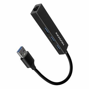 AXAGON HMA-GL3A 3x USB-A + GLAN, USB3.2 Gen 1 hub, kovový, 20 cm USB-A kábel obraz