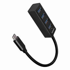 AXAGON HUE-M1C 4x USB3.2 Gen 1 MINI hub, kovový, 20 cm USB-C kábel obraz