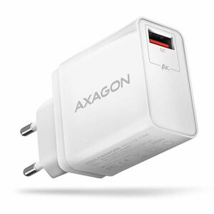 AXAGON ACU-QC19W sieťový adaptér, 1x QC3.0/AFC/FCP/SMART, 19 W, biely obraz