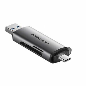 AXAGON CRE-SAC External USB 3.2 Gen1 Type-C+Type-A čítačka pamäťových kariet, 2 sloty SD/microSD obraz