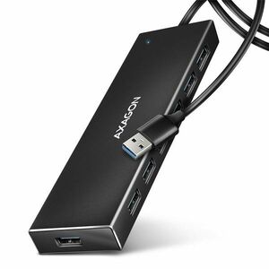 AXAGON HUE-F7A 7x USB 3.2 Gen 1 ALU FLAT hub, micro USB power IN, 1m USB-A kábel obraz