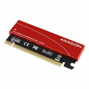 AXAGON PCEM2-S PCI-E 3.0 16x - M.2 SSD NVMe, do 80 mm SSD, key slot adaptér, kovový kryt pre pasívne chladenie obraz