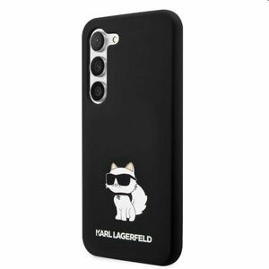 Zadný kryt Karl Lagerfeld Liquid Silicone Choupette NFT pre Samsung Galaxy S23 Plus, čierna obraz