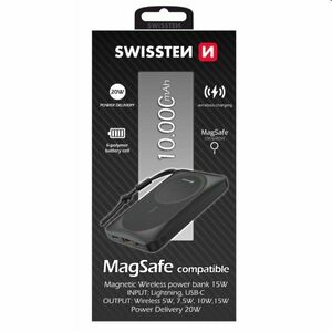 Swissten powerbanka MagSafe 10 000 mAh, čierna obraz