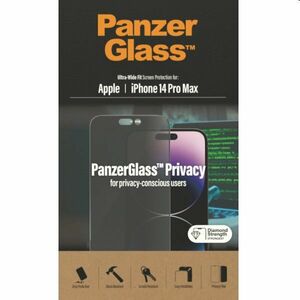 Ochranné sklo PanzerGlass UWF Privacy AB pre Apple iPhone 14 Pro Max, čierna obraz